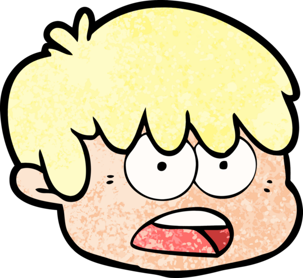 Bir insan tarafından çizilmiş erkek yüzü.