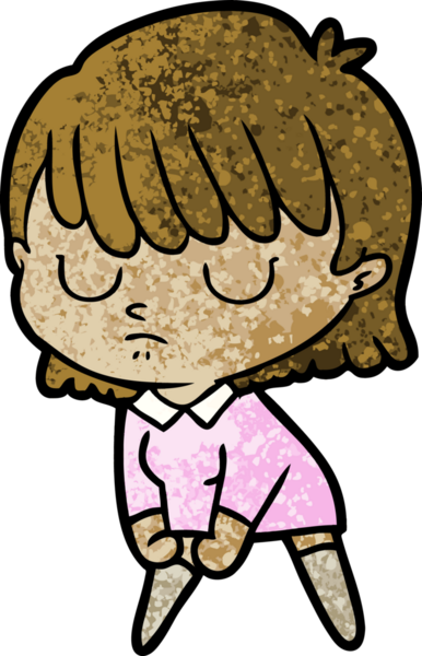 Bir insan tarafından çizilmiş karikatür kadın.