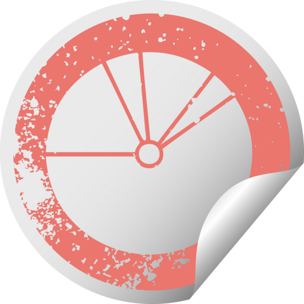 Bir insan tarafından çizilmiş bir pasta grafiğinin sıkıntılı dairesel kabuk soyma etiketi