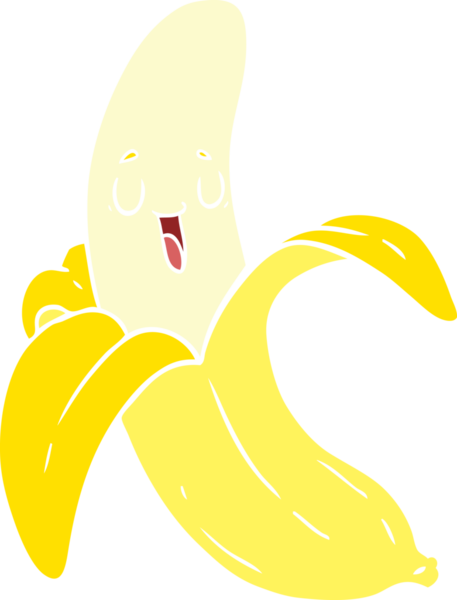 Bir insan tarafından çizilmiş düz renkli çizgi film muzuName