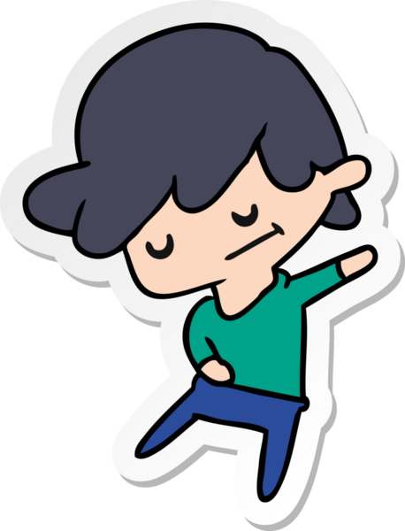 Bir kawaii 'nin insan tarafından çizilmiş şirin bir çocuğun karikatür çizimi.