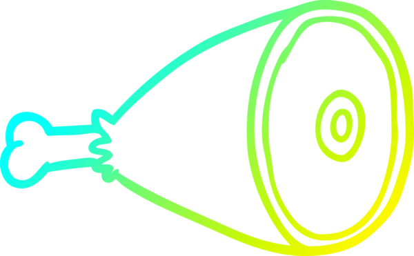 Bir insan tarafından çizilen etin soğuk gradyan çizgisi