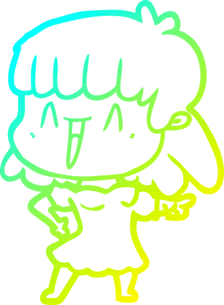 Bir insan tarafından çizilmiş bir karikatür kadın çizimi.