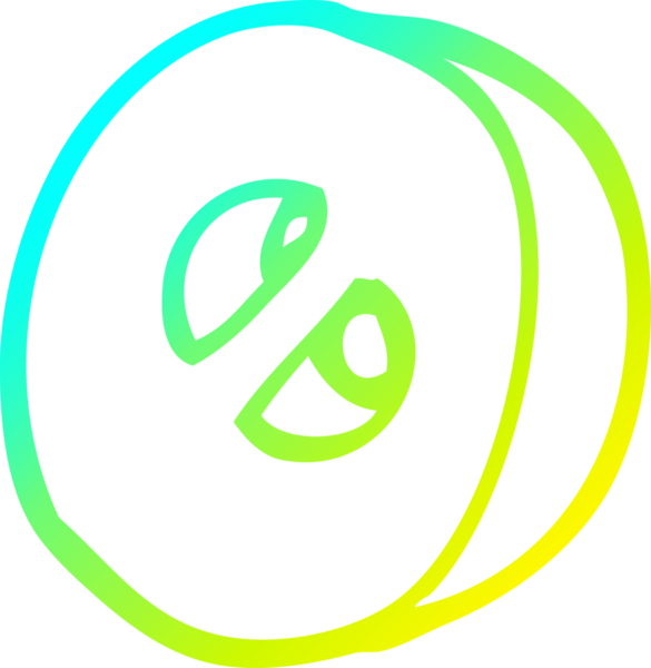 Bir insan tarafından çizilen sıfır numaralı karikatürün soğuk gradyan çizimi