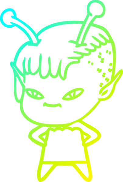 Bir insan tarafından çizilmiş, soğuk bir çizgi roman çizimi.