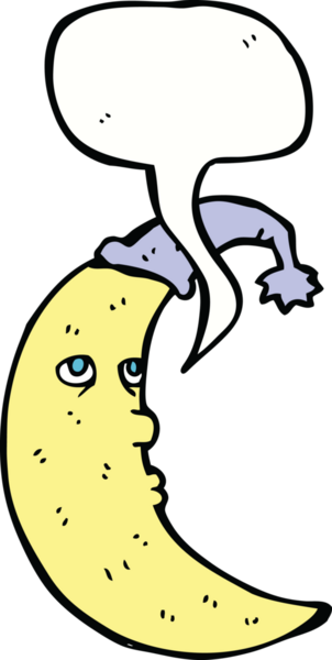 Bir insan tarafından çizilmiş uykulu ay çizgi filmi.