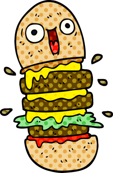 Bir insan tarafından çizilmiş karalama burgeri.