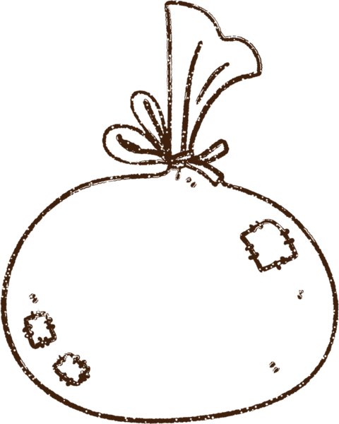 Eski Çuval Kömür Bir insan tarafından çizilmiş