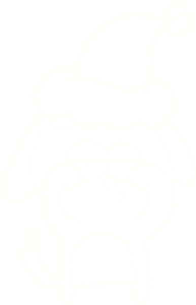 Bir insan tarafından çizilen Noel Köpeği Tebeşiri