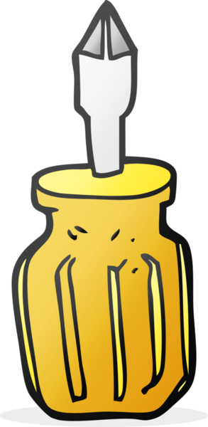 Bir insan tarafından çizilmiş serbest çizim karikatür tornavida