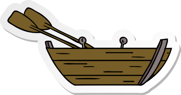 Bir insan tarafından çizilmiş ahşap bir sandalın el çizimi karikatürü.