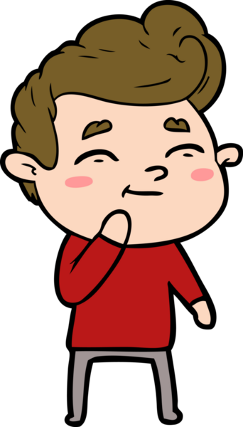 Bir insan tarafından çizilmiş mutlu çizgi film adamı.