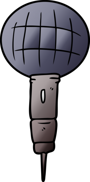 bir insan tarafından çizilmiş çizgi film mikrofonu