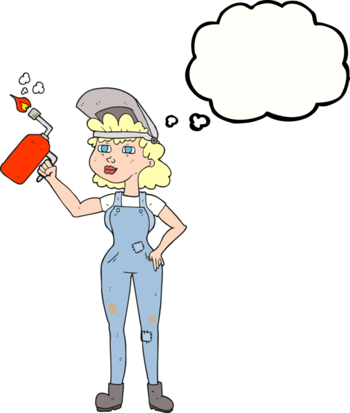 Bir insan tarafından çizilmiş serbest çizim balon karikatür kadın.