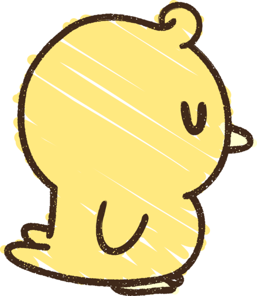 Bir insan tarafından çizilmiş Sevimli Piliç Tebeşiri