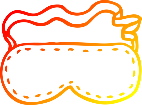 Bir insan tarafından çizilmiş çizgi film maskesinin sıcak gradyan çizimi