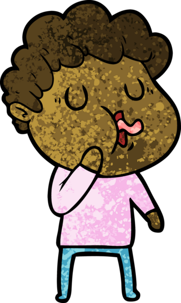 Bir insan tarafından çizilmiş çizgi film şarkıcısı.