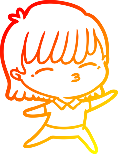 Bir insan tarafından çizilmiş bir karikatür kadın çizimi