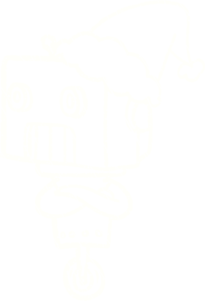 Bir insan tarafından çizilen robot tebeşiri.