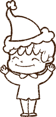 Bir insan tarafından çizilmiş Noel Adamı Kömürü