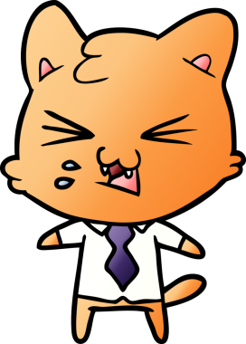 Bir insan tarafından çizilmiş kedi tıslaması.