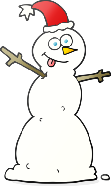 Bir insan tarafından çizilmiş serbest çizim kardan adam.