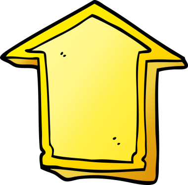 bir insan tarafından çizilmiş karalama yönü oku