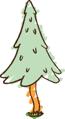 Bir insan tarafından çizilen Ağaç Tebeşiri