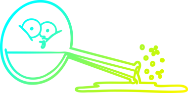 Bir karikatürün soğuk gradyan çizimi bir insan tarafından çizilmiş kimyasallar.