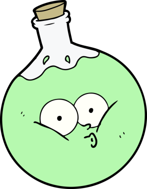 Bir insan tarafından çizilmiş karikatür iksiri