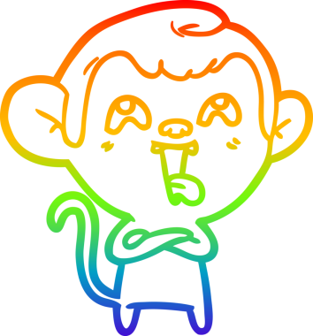 gökkuşağı gradyan çizgisi insan tarafından çizilmiş çılgın bir çizgi maymun çizimi