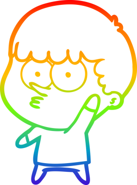 gökkuşağı gradyan çizimi bir çizgi film meraklısı çocuk bir insan tarafından çizilmiş