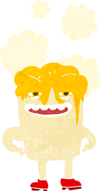 Bir insan tarafından çizilmiş mutlu bir diş.