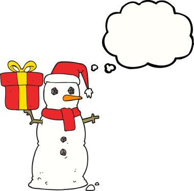 Bir insan tarafından çizilmiş serbest çizim balon kardan adam.