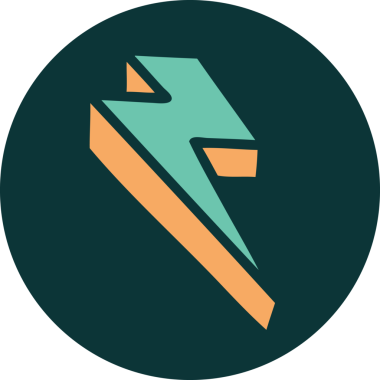 Bir insanın çizdiği yıldırımın ikonik dövme şekli