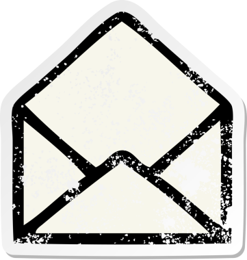 Bir insan tarafından çizilmiş şirin bir karikatür kağıdının sıkıntılı çıkartması.