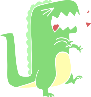 Bir insan tarafından çizilmiş kükreyen çizgi film karalaması.