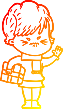 Bir insan tarafından çizilmiş karikatür çizimi.