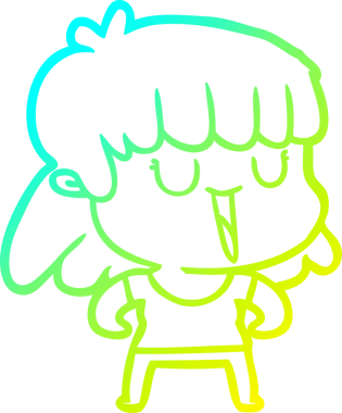 Bir insan tarafından çizilmiş bir karikatür kadın çizimi.