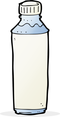 Bir insan tarafından çizilmiş su şişesi.