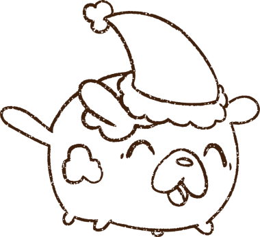 Bir insan tarafından çizilmiş Noel Köpeği Kömürü