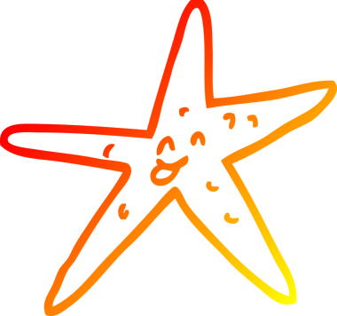 Bir insan tarafından çizilmiş karikatür yıldızı çizimi