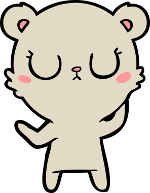 Bir insan tarafından çizilmiş bir çizgi film karakteri.