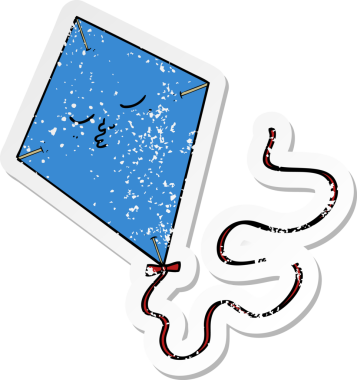 Bir insan tarafından çizilmiş karikatür uçurtması.