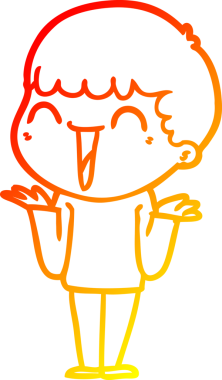 Bir insan tarafından çizilmiş mutlu bir adamın çizgi çizimi.