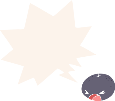 Bir insan tarafından çizilmiş eski tarz konuşma baloncuklu cadılar bayramı örümceği çizgi filmi.