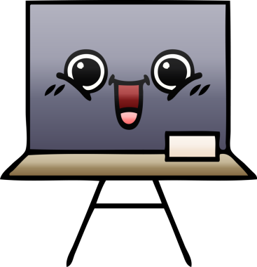 Bir insan tarafından çizilmiş bir karatahtanın gölgelenmiş gradyanı