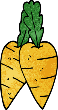 bir insan tarafından çizilmiş organik havuçları karalamak