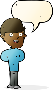 Bir insan tarafından çizilmiş konuşma balonlu mutlu adam çizgi filmi.