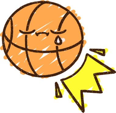 Bir insan tarafından çizilmiş basketbol tebeşiri.